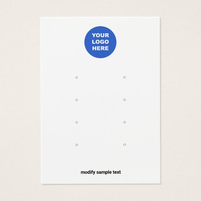 Añadir su logotipo tarjeta de visualización de var (Frente)