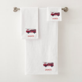 Añadir su nombre Camión Rojo Niños Personalizados