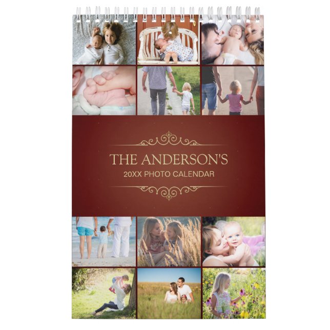 Añadir su propia foto página única 2025 Calendario (Tapa)