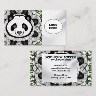 Añadir su propia imagen en negro panda tarjeta de
