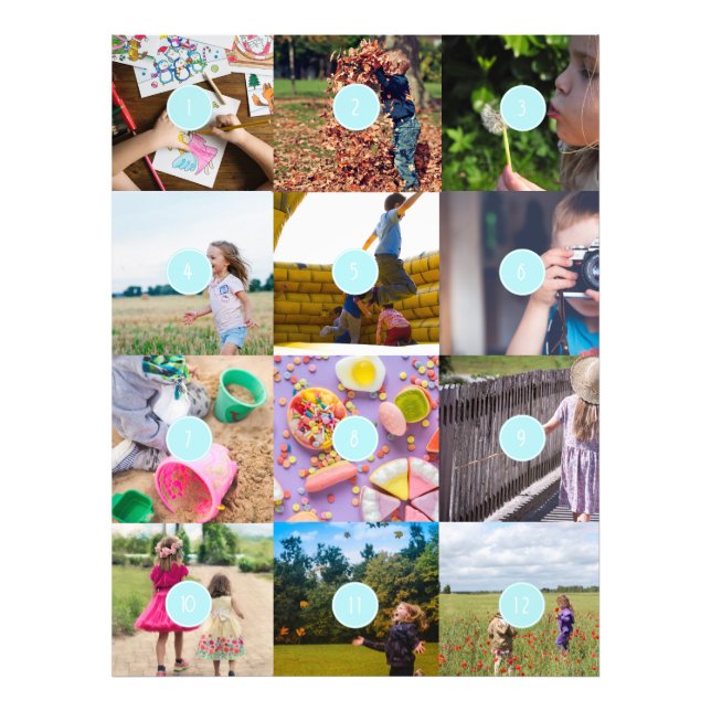 Añadir su propia tarjeta de 12 fotos personalizabl (Frente)