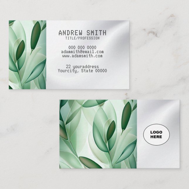 Añadir su propia tarjeta de visita con visión de i (Anverso / Reverso)