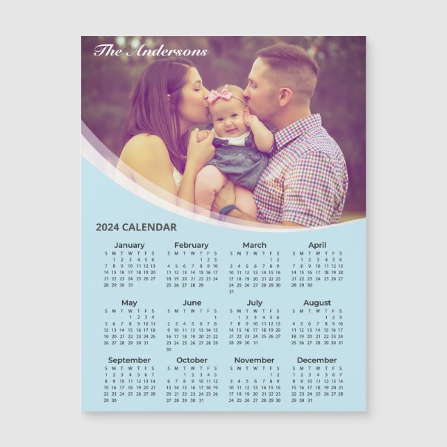 Añadir su propio calendario de fotos 2024 | Tarjet (Anverso)