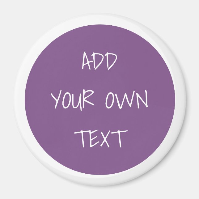 Añadir su propio imán morado de texto (Frente)