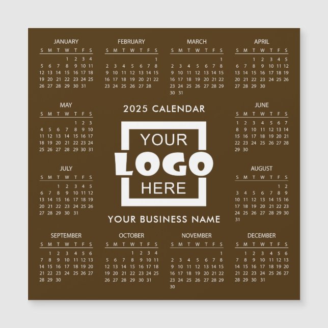 Añadir su propio logotipo comercial 2025 Calendari (Anverso)