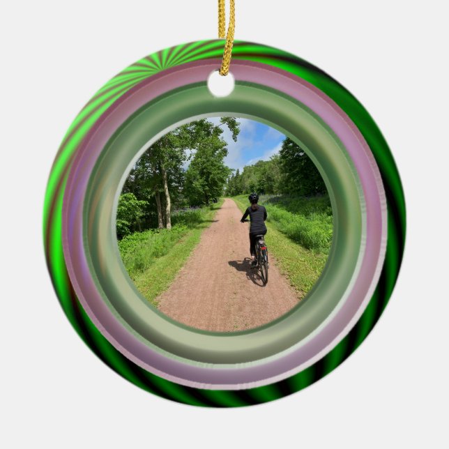 Añadir su propio ornamento de cerámica fotográfica (Frente)