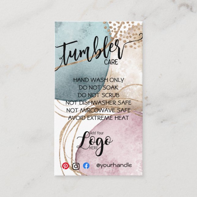 AÑADIR SU purpurina DE oro DE TARJETAS DE CUIDADO  (Anverso)