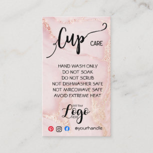 AÑADIR SU TIPO DE LOGO TARJETAS DE CUIDADO vinilo