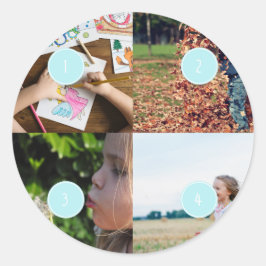 Añadir sus propias fotos Pegatina de 4 imágenes pe