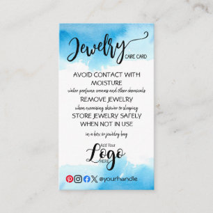 AÑADIR SUS TARJETAS DE CUIDADO DE joyería LOGO PAR
