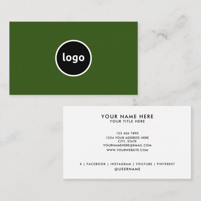 Añadir sus tarjetas profesionales de Personalizado (Anverso / Reverso)