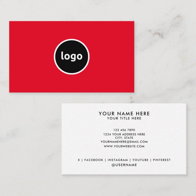 Añadir sus tarjetas profesionales de Personalizado (Anverso / Reverso)