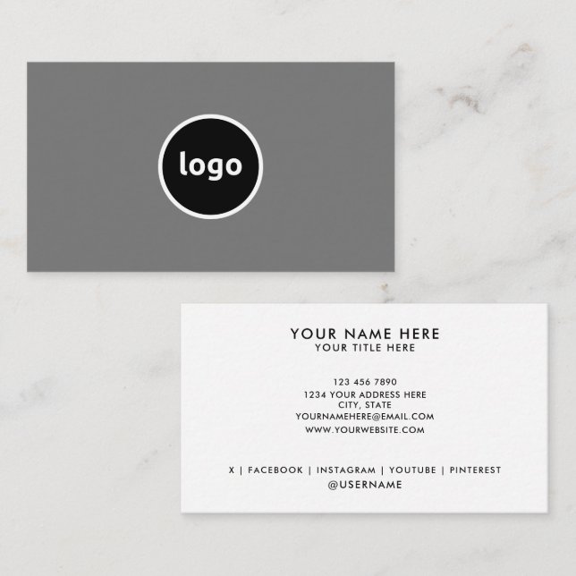 Añadir sus tarjetas profesionales de Personalizado (Anverso / Reverso)