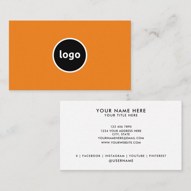 Añadir sus tarjetas profesionales de Personalizado (Anverso / Reverso)