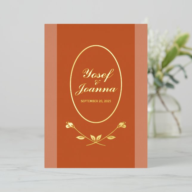 Añadir tarjeta de Invitación de Boda fotográfico (Anverso de pie)