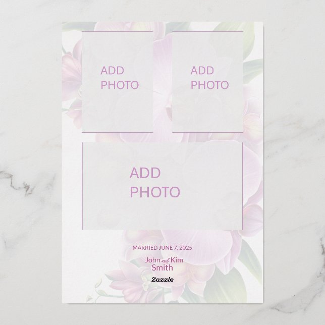 Añadir tarjeta de Invitación recién casada Boda de (Reverso )