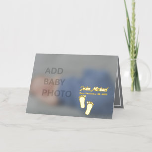 Añadir tarjeta plegada de Relieve metalizado dorad