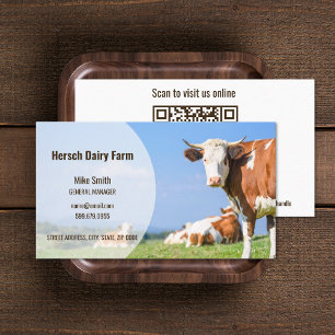 Añadir tarjetas de negocio de código QR de vaca fo