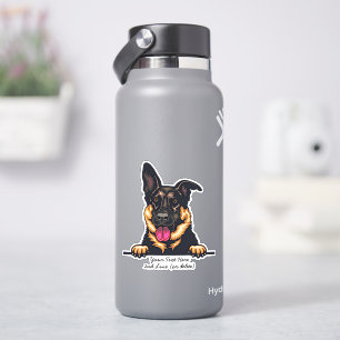 Añadir texto de nombre, Pegatina alemán de perro p