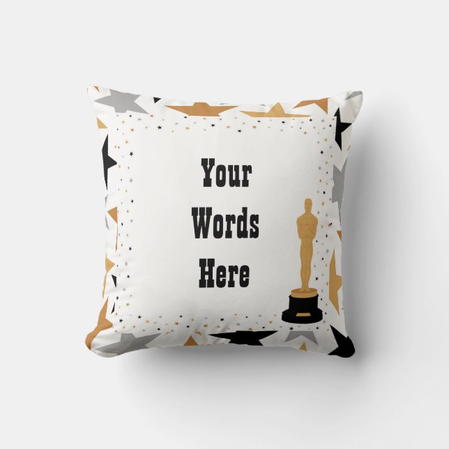 Añadir texto lindo almohada de decoración de cine (Anverso)