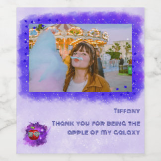 Añadir tu foto en etiqueta de gracias por la galax