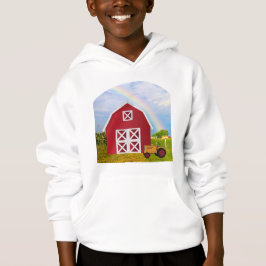 Añadir tu nombre a Red Barn con cielo azul