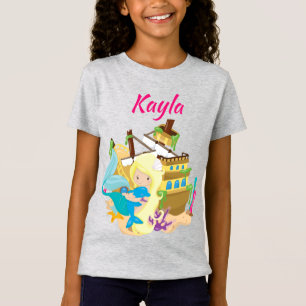 Añadir tu nombre/ Chica de texto camiseta fina de 