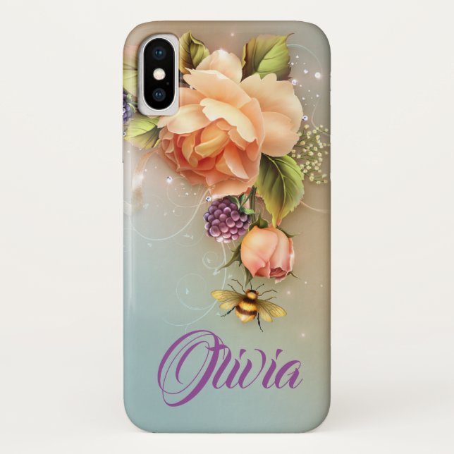 Añadir tu nombre - Funda para iPhone X (Reverso)