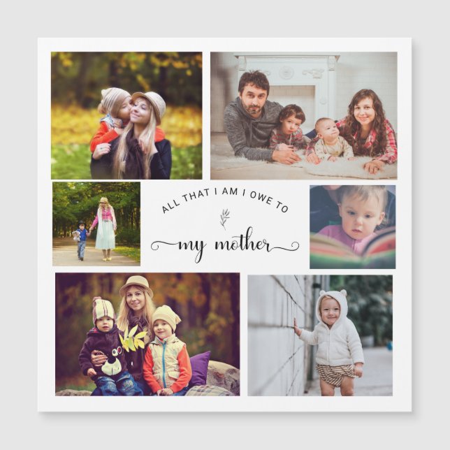 Añadir tu propia cita del Día de la Madre Collage  (Anverso)