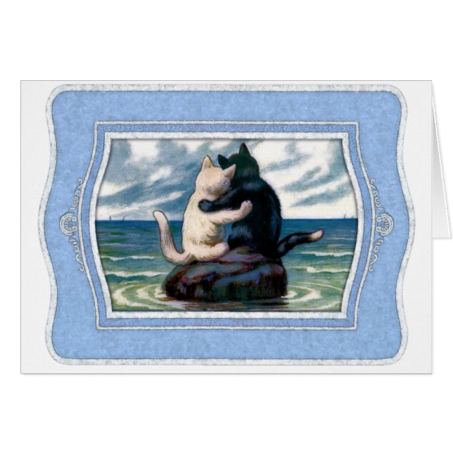 Añadir tu propio texto: gatos románticos (Anverso (Horizontal))