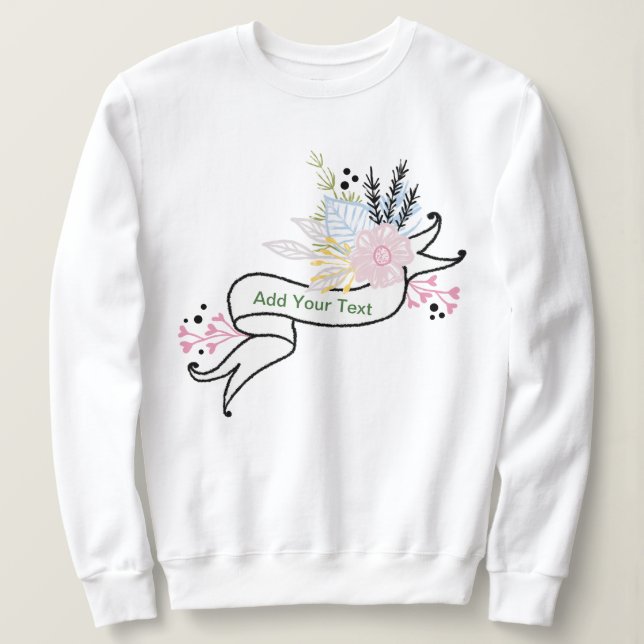 Añadir tu texto - Camisas sudaderas básicas de las (Anverso del diseño)