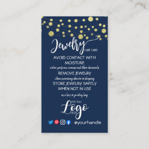 AÑADIR TUS TARJETAS DE CUIDADO DE joyería DE LOG