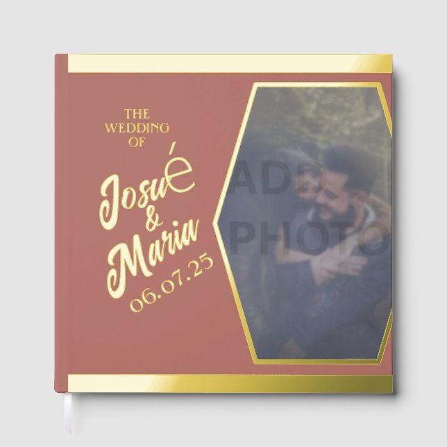 Añadir un libro de Relieve metalizado de Boda mode (Anverso)