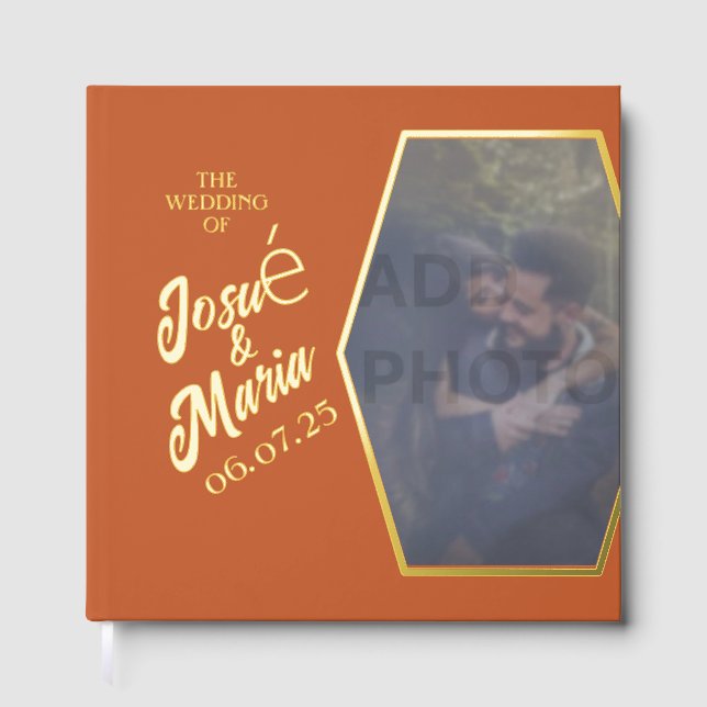 Añadir un libro de Relieve metalizado de Boda mode (Anverso)