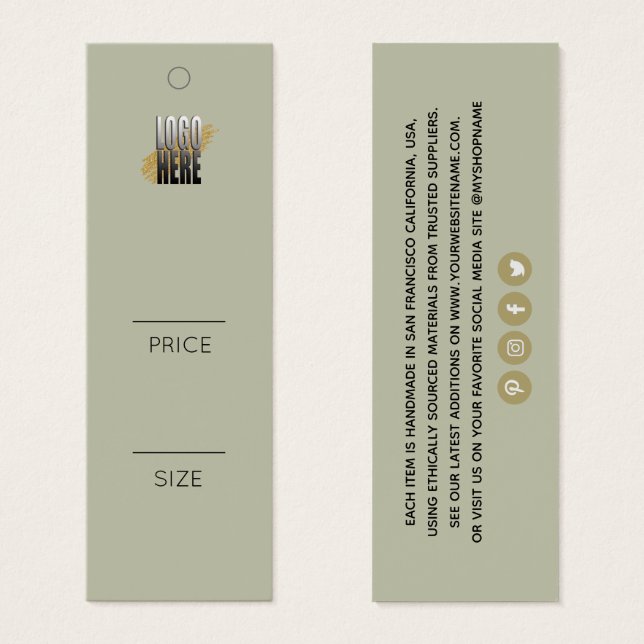 Añadir un logotipo Ropa verde sabia (Anverso y reverso)