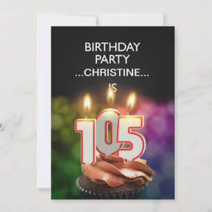 Añadir un nombre, 105ª invitación de fiesta de cum