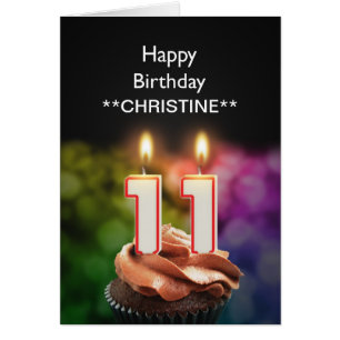 Añadir un nombre, 11ª tarjeta de cumpleaños