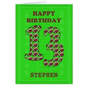 Añadir un nombre 13.ª Fútbol de cumpleaños