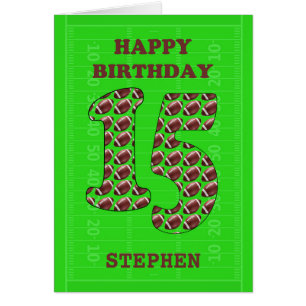 Añadir un nombre 15ª Fútbol de cumpleaños