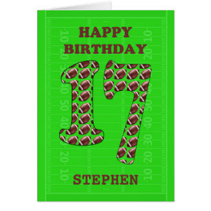 Añadir un nombre 17.º Fútbol de cumpleaños