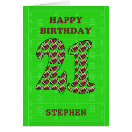 Añadir Un Nombre 21ª Fútbol De Cumpleaños