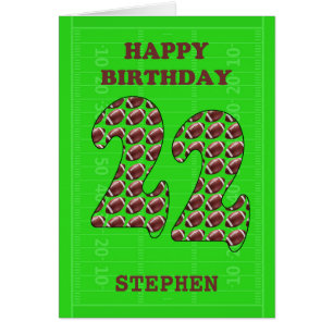 Añadir Un Nombre 22º Fútbol De Cumpleaños