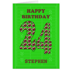 Añadir un nombre 24º Fútbol de cumpleaños