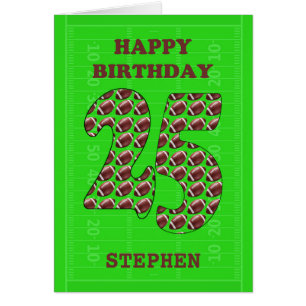 Añadir Un Nombre 25º Fútbol de Cumpleaños
