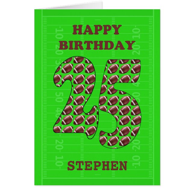 Añadir Un Nombre 25º Fútbol de Cumpleaños (Frente)