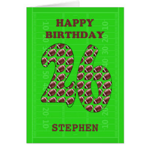 Añadir Un Nombre 26º Fútbol de Cumpleaños