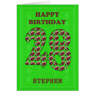 Añadir Un Nombre 28º Fútbol de Cumpleaños