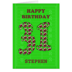 Añadir Un Nombre 31ª Fútbol De Cumpleaños