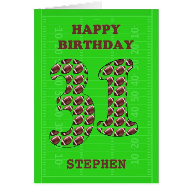 Añadir Un Nombre 31ª Fútbol De Cumpleaños (Frente)