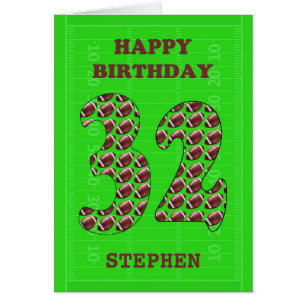 Añadir Un Nombre 32º Fútbol De Cumpleaños